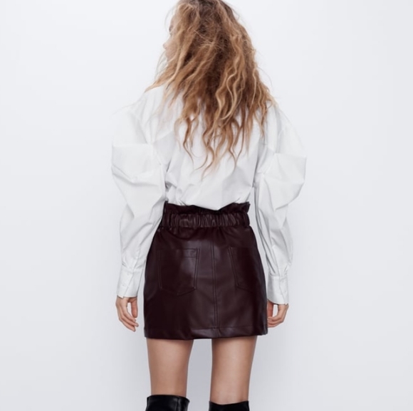 Zara faux leather mini skirt new - Picture 2 of 5